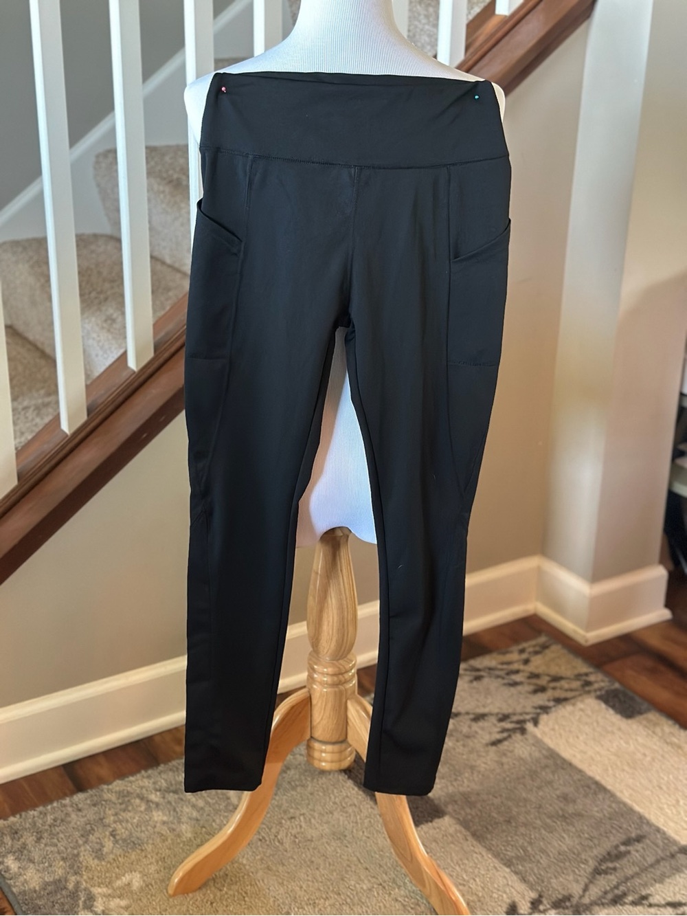 Black Women's Active Pocket Leggings - M1018